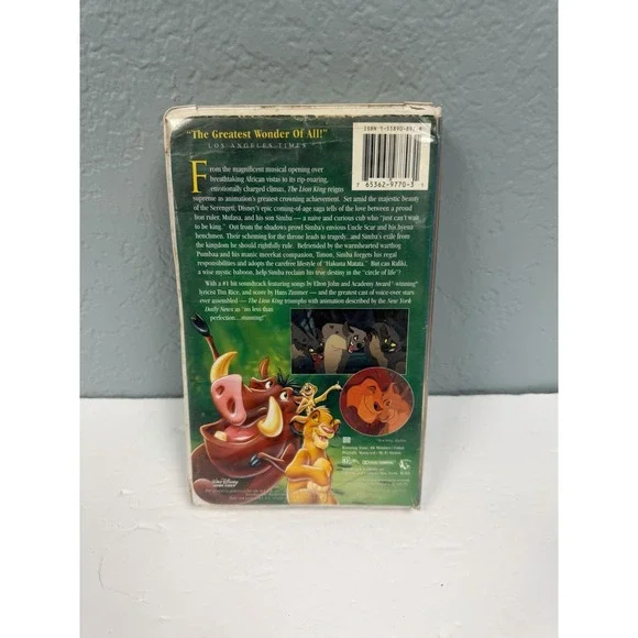 Disney The Lion King Masterpiece Collection VHS Tape Clamshell Case - Picture 3 of 3